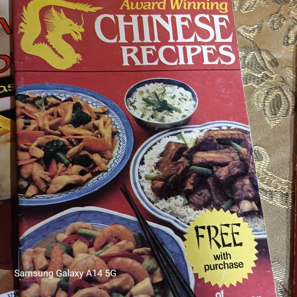 Vintage Chinese Cooking Recipe Booklet Lot Kikkoman Dynasty Stir-Fry 6pc + Clips